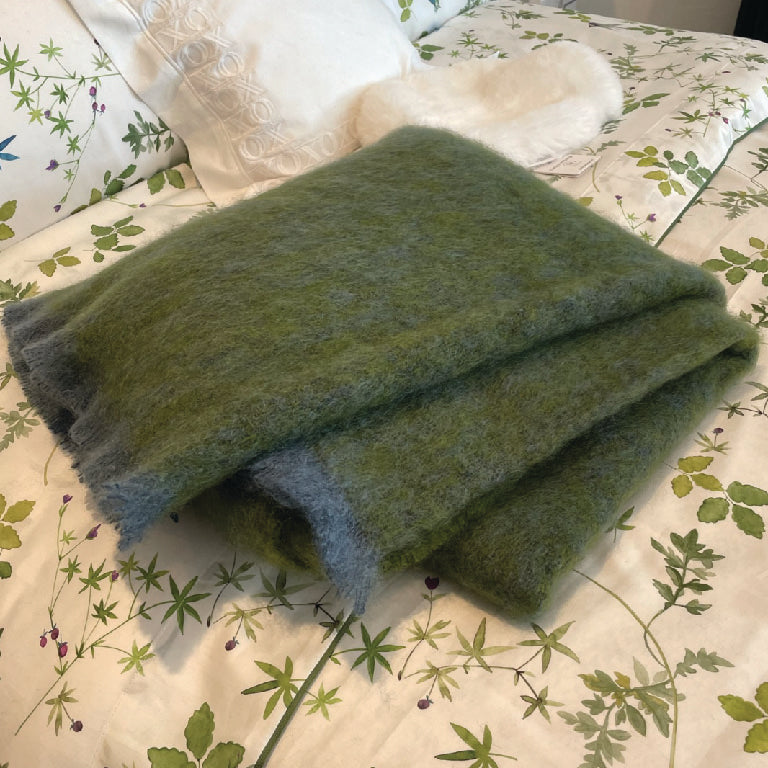 Mohair Throw Blanket - multiple colors available