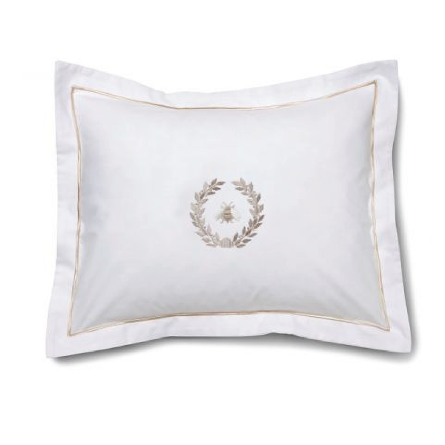 Boudoir Pillow Cover Napoleon Bee Wreath (Beige)