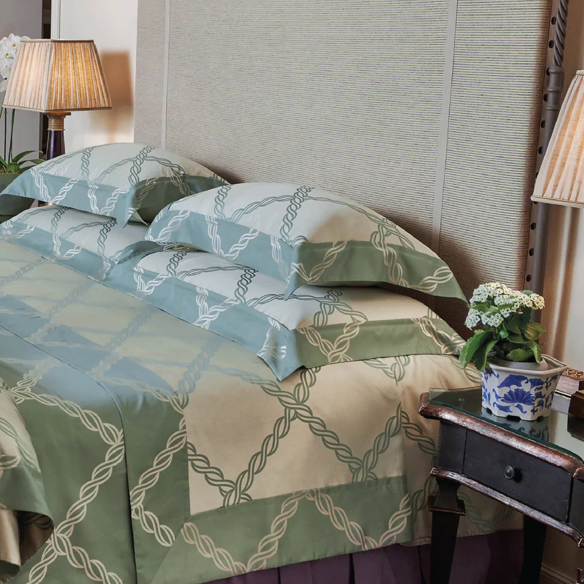 Legacy Jacquard Sheets, Shams, Quilts and Duvets - Silver Sage