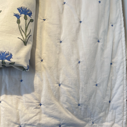 Carnation Cornflower Shams and Duvet