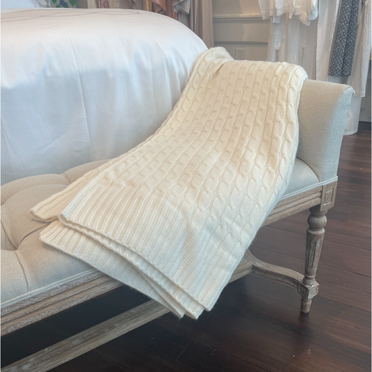 Cashmere Veneto Throw (Ivory)