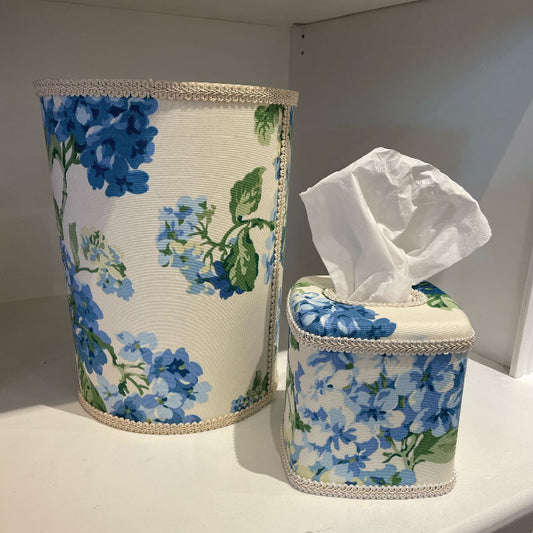 Tissue Box Cover and Waste Paper Basket Set