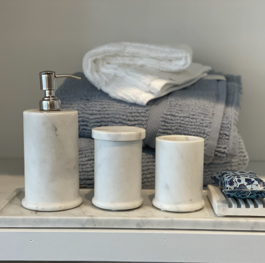 Belle de Provence White Marble Bath Accessories