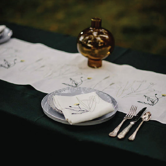 Herbarium Irish Linen Table Runner