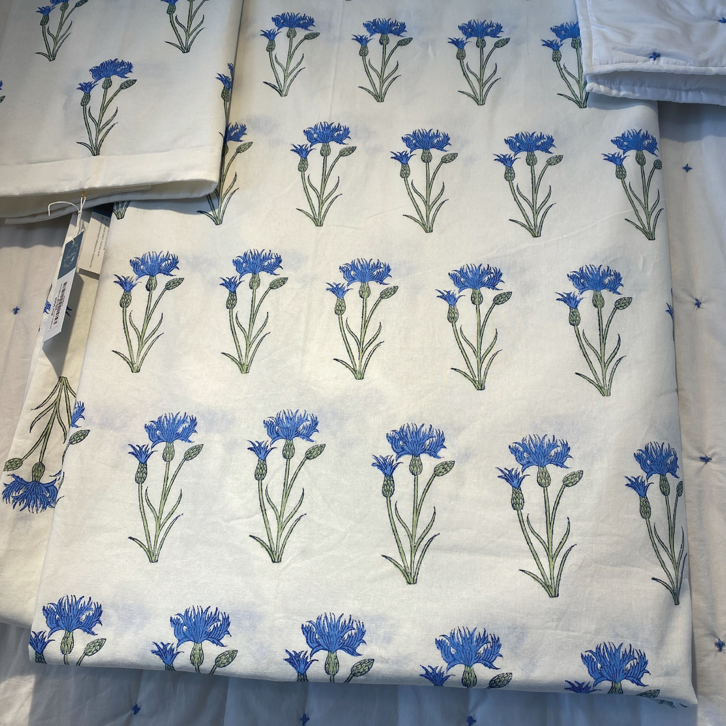 Carnation Cornflower Shams and Duvet