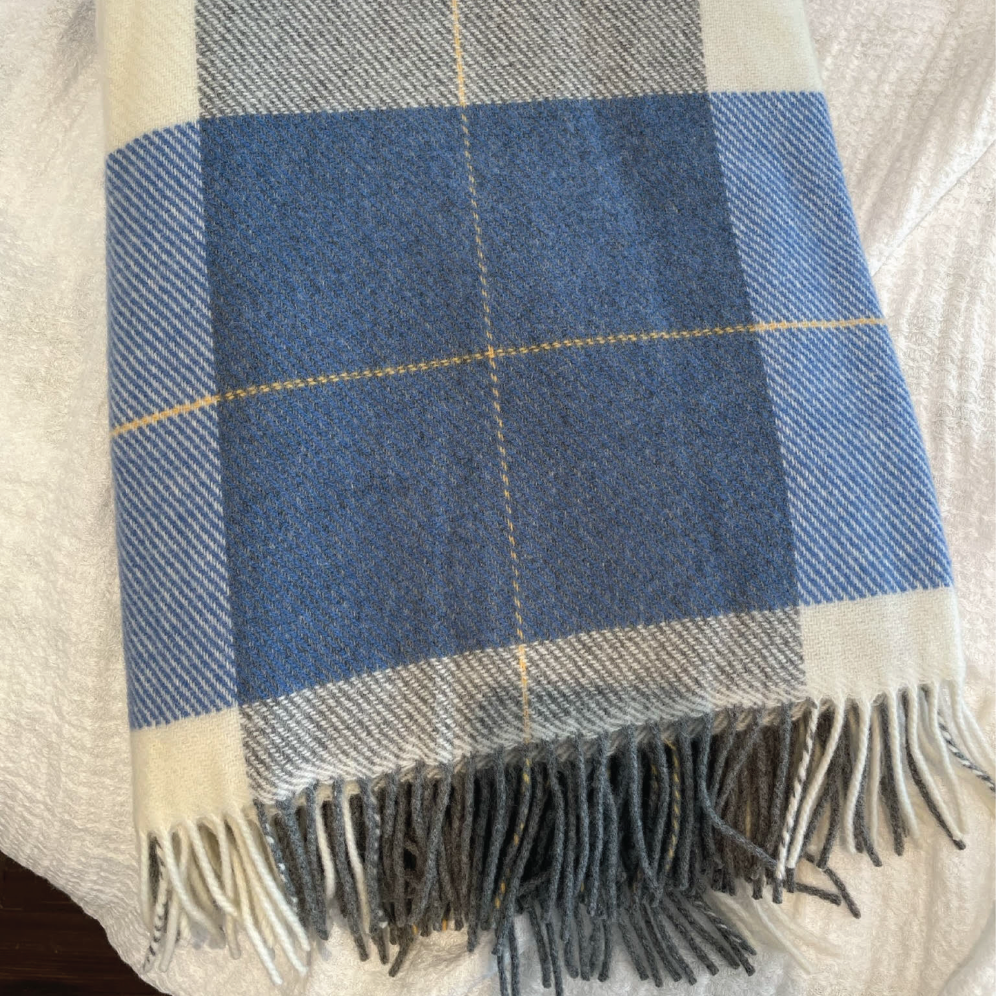 Lambswool Throw Blanket (Blue Multi)