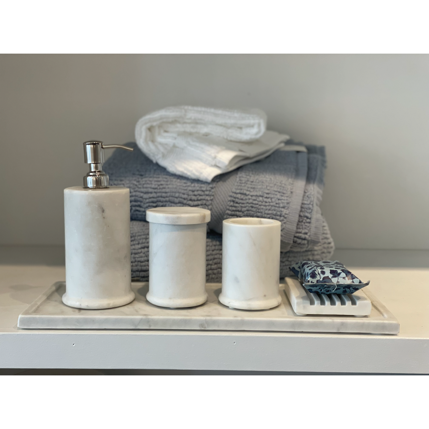 Belle de Provence White Marble Bath Accessories