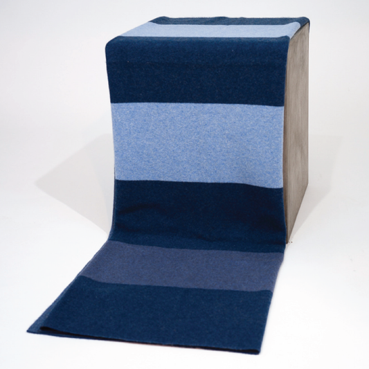 Denim & Pale Blue on Dark Denim Color Block Throw