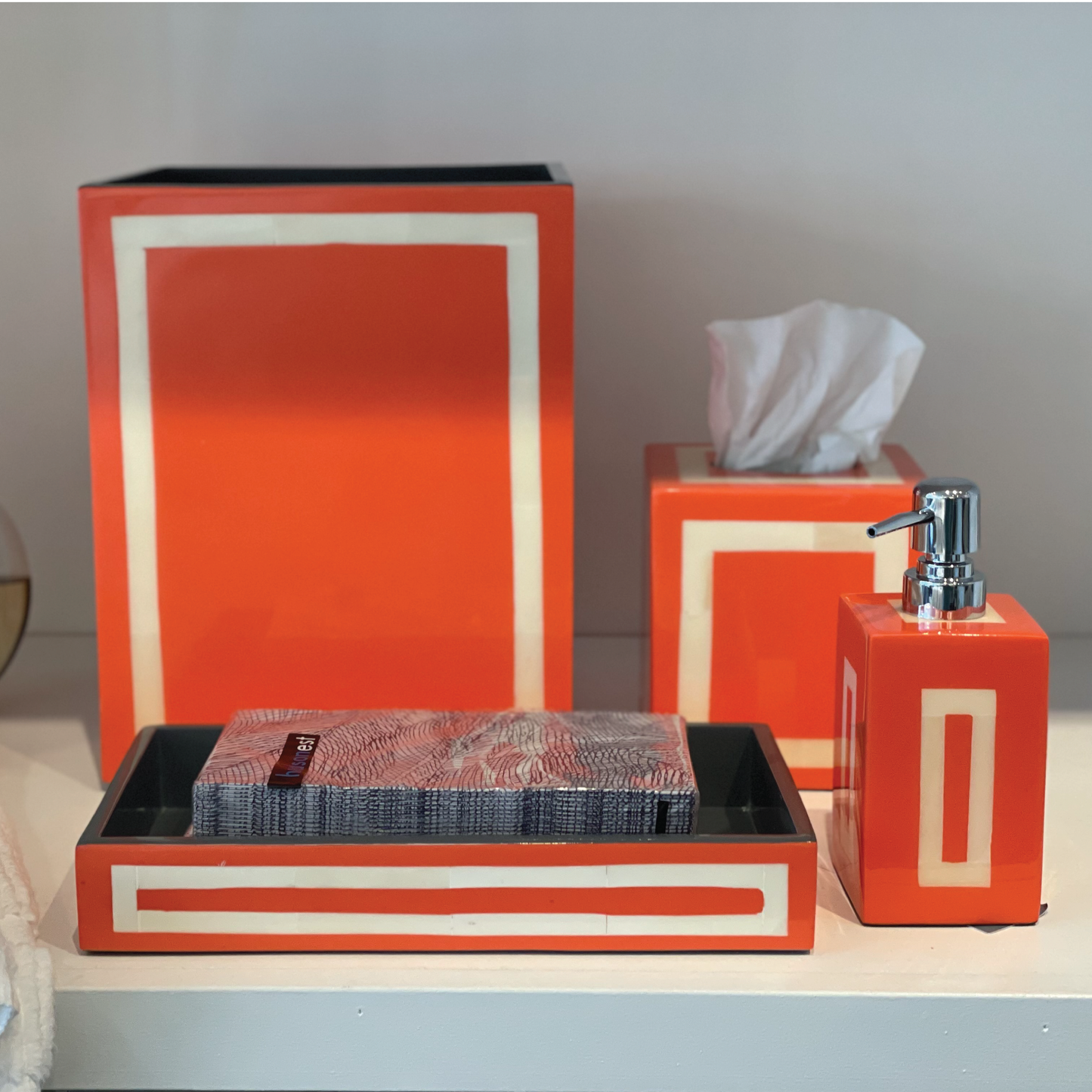 Wood and Bone Bath Accessories - Coral