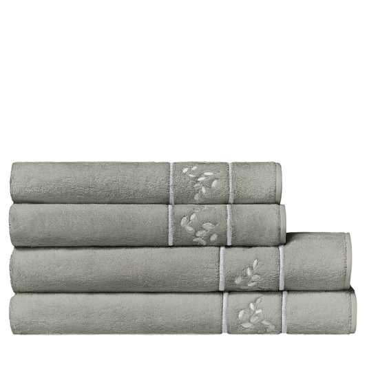 Roma Grey and White Towels - Assorted Sizes